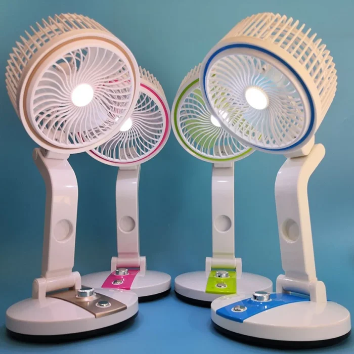 RECHARGEABLE & FOLDABLE FAN WITH LIGHT - Image 4