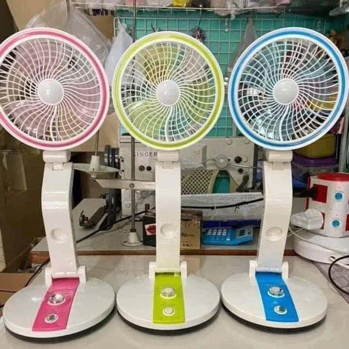 RECHARGEABLE & FOLDABLE FAN WITH LIGHT - Image 2
